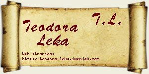 Teodora Leka vizit kartica
